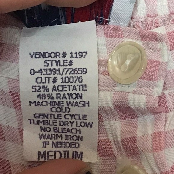 VINTAGE Gingham Plaid Midi Maxi Skirt medium - Picture 9 of 10